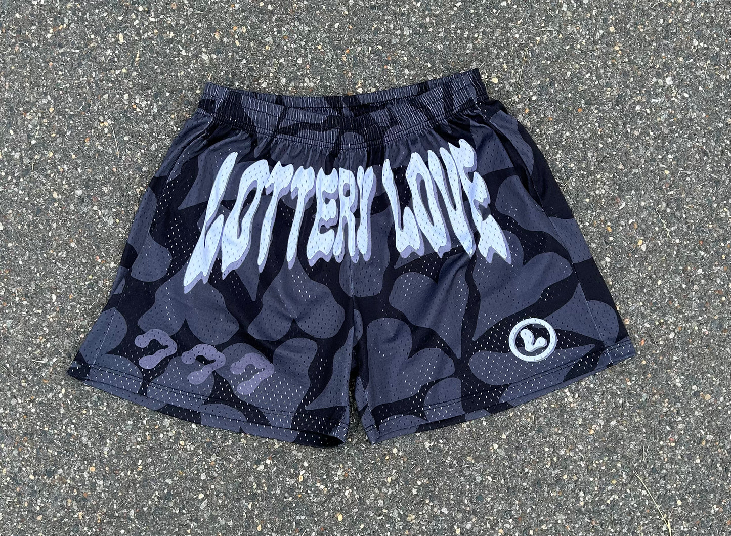 LOTTERY LOVE ∞ ONYX HEART SHORTS