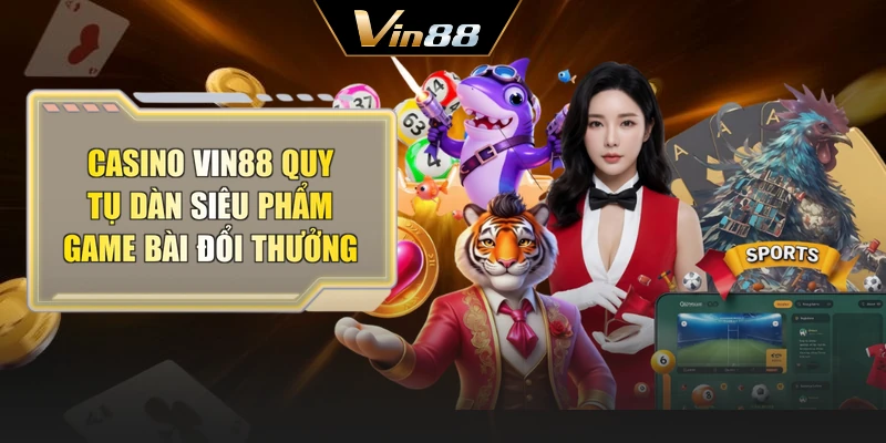 Casino Vin88 quy tụ dàn siêu phẩm game bài đổi thưởng